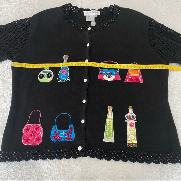 Great Cavalier Vintage Perfume and Purse Sweater - L - Picture 13 of 16